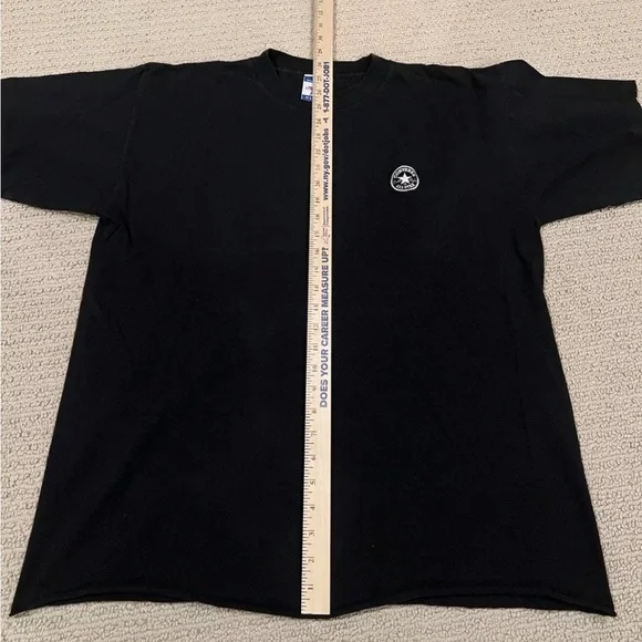 90s Converse Chuck Taylor All-Star Black Short Sleeve Cotton T-Shirt Made In USA - Picture 7 of 7